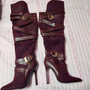Chic Over the Knee Boots with Straps